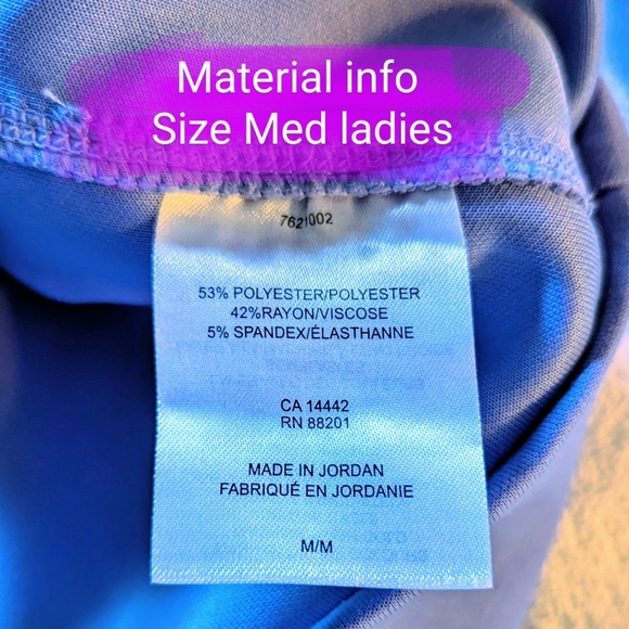 Size Med ladies Mondetta Crew neck pastel blue long sleeve pullover - Picture 3 of 11